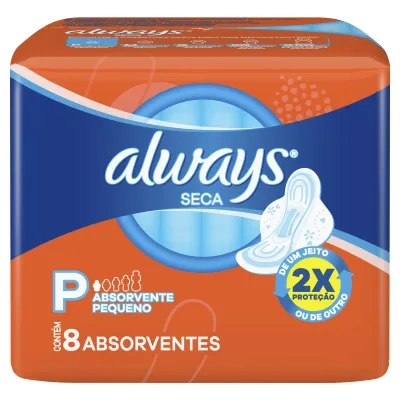 Absorvente Always Super Proteção Seca com Abas 8 Unidades